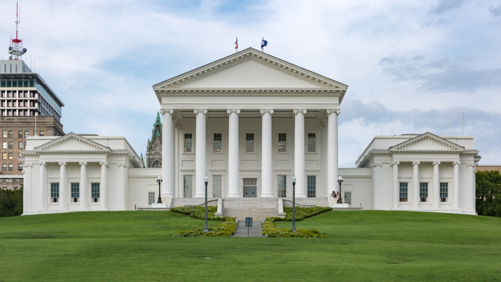 A picture of the Virginia State Legislature building