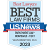 US News & World Report badge for Employment Law - Individuals Tier 1 in Washington, D.C. in 2023